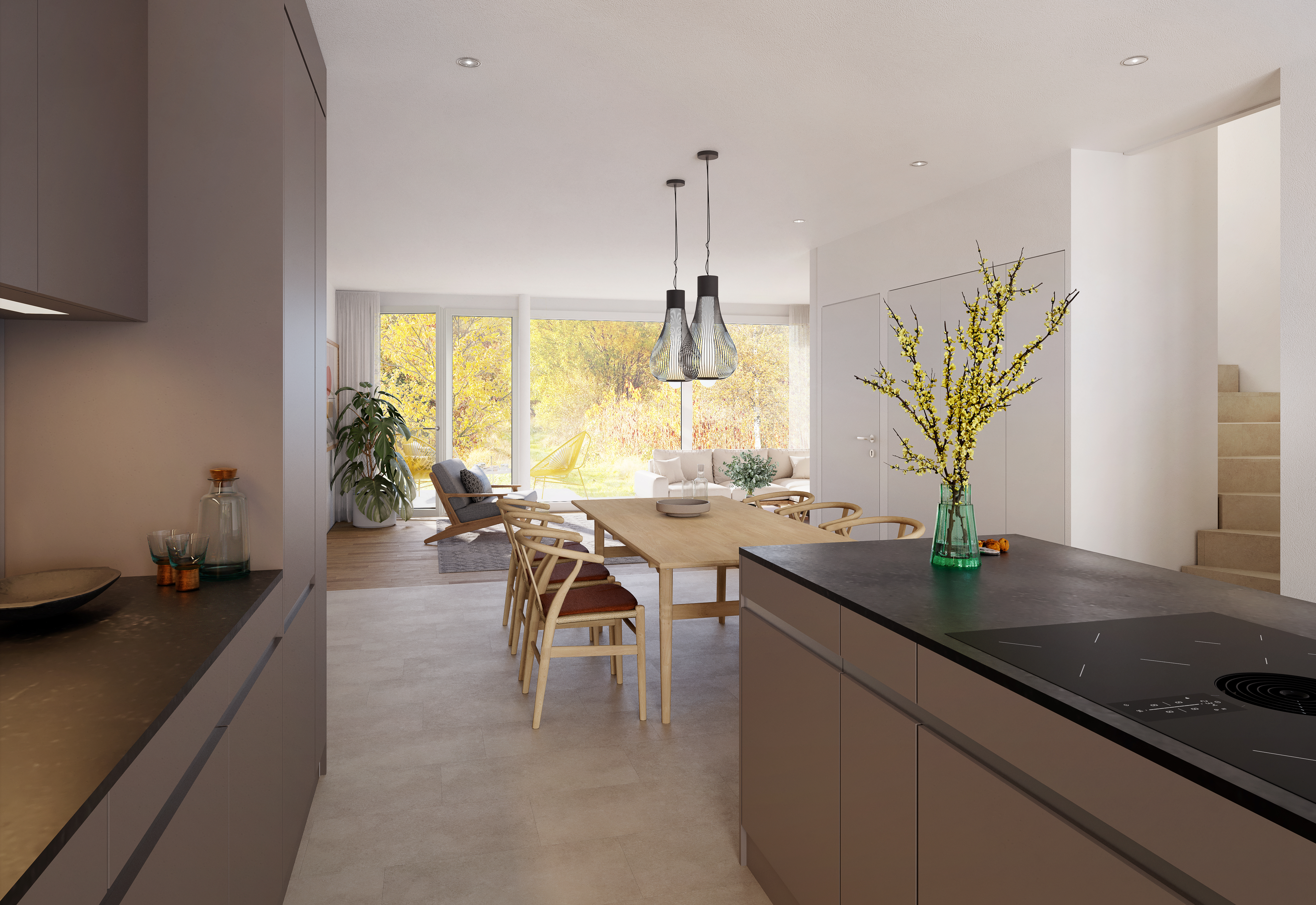 Innenansicht Wohnung — offene Wohnküche